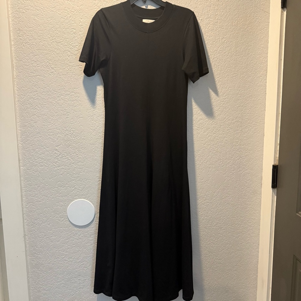 Lou Lou Studio Sola Long‎ T-Shirt Cotton Casual Black Maxi Dress Size S